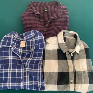 Lot: 3 Women’s Medium Flannels